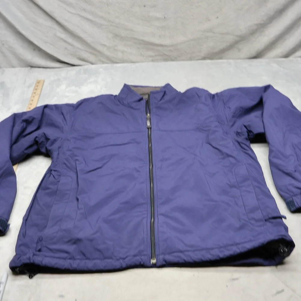 North Face Jacket Men Large Blue Insulated Fleece Lined Wind Rain Outdoor Hiking